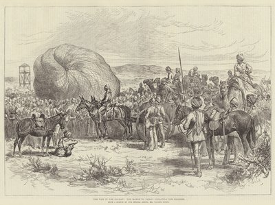 Krigen i Soudan, marchen til Tamai, puste ballonen op af Walter Paget